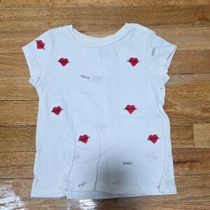 Polo by Ralph Lauren White and Red Short Sleeve Tee